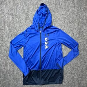 Under Armour Kids USA Hooded Full Zip Jacket Blue Stars Style 1320129 YXL